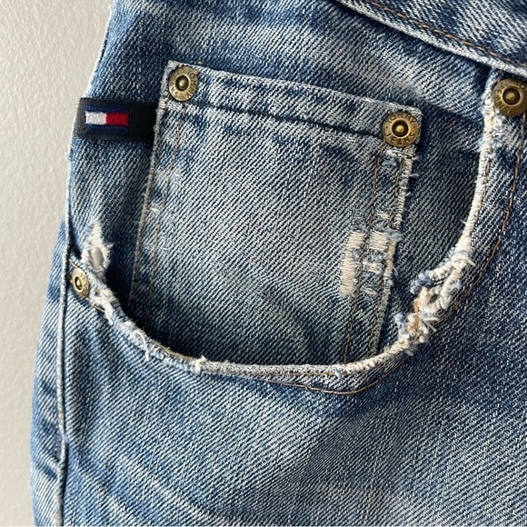 [34] Vintage Red Label Tommy Hilfiger Straight Leg Medium Wash Relaxed Jean - Picture 4 of 15